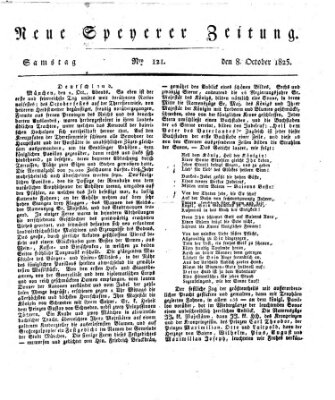 Neue Speyerer Zeitung Samstag 8. Oktober 1825