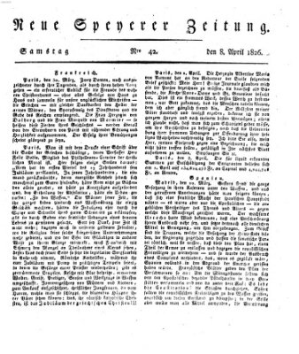 Neue Speyerer Zeitung Samstag 8. April 1826