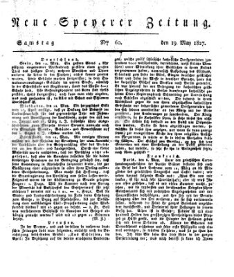 Neue Speyerer Zeitung Samstag 19. Mai 1827