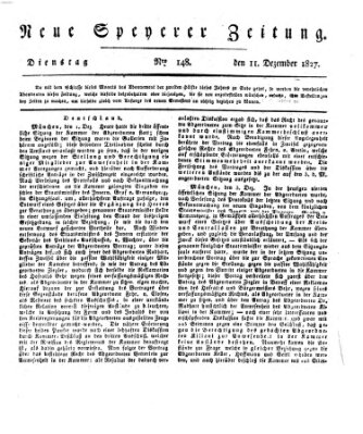 Neue Speyerer Zeitung Dienstag 11. Dezember 1827