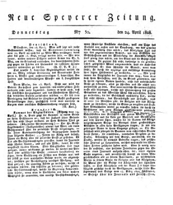 Neue Speyerer Zeitung Donnerstag 24. April 1828