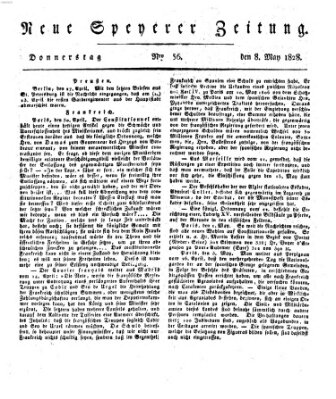 Neue Speyerer Zeitung Donnerstag 8. Mai 1828