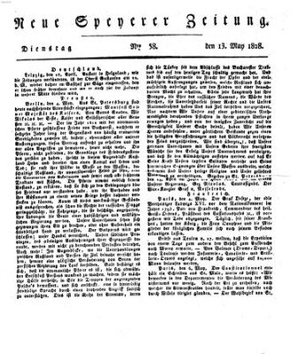 Neue Speyerer Zeitung Dienstag 13. Mai 1828