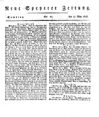 Neue Speyerer Zeitung Samstag 17. Mai 1828