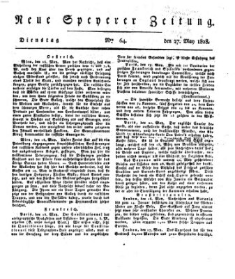 Neue Speyerer Zeitung Tuesday 27. May 1828