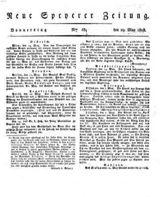 Neue Speyerer Zeitung Donnerstag 29. Mai 1828