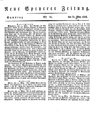 Neue Speyerer Zeitung Samstag 31. Mai 1828