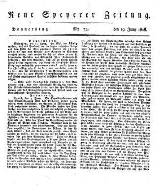 Neue Speyerer Zeitung Donnerstag 19. Juni 1828