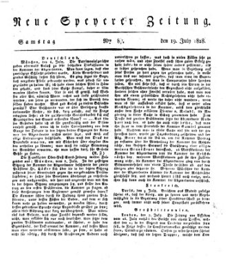 Neue Speyerer Zeitung Samstag 19. Juli 1828