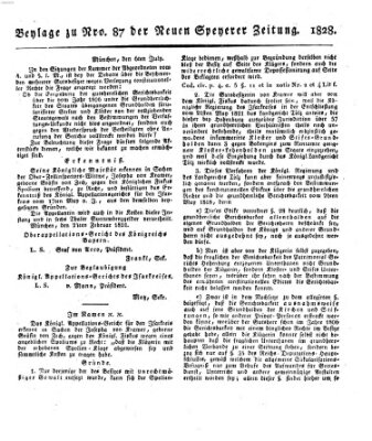 Neue Speyerer Zeitung Samstag 19. Juli 1828