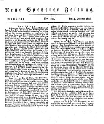 Neue Speyerer Zeitung Samstag 4. Oktober 1828