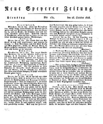 Neue Speyerer Zeitung Dienstag 28. Oktober 1828