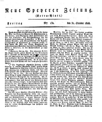 Neue Speyerer Zeitung Freitag 31. Oktober 1828