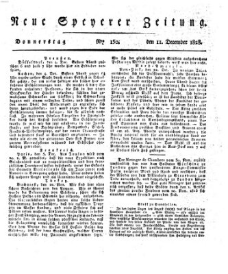 Neue Speyerer Zeitung Donnerstag 11. Dezember 1828