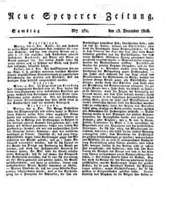 Neue Speyerer Zeitung Samstag 13. Dezember 1828