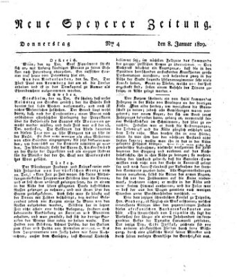 Neue Speyerer Zeitung Donnerstag 8. Januar 1829