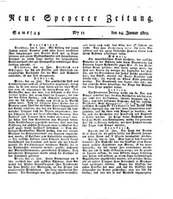 Neue Speyerer Zeitung Samstag 24. Januar 1829