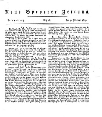 Neue Speyerer Zeitung Montag 9. Februar 1829