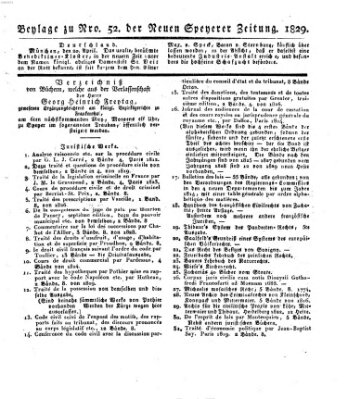 Neue Speyerer Zeitung Donnerstag 30. April 1829