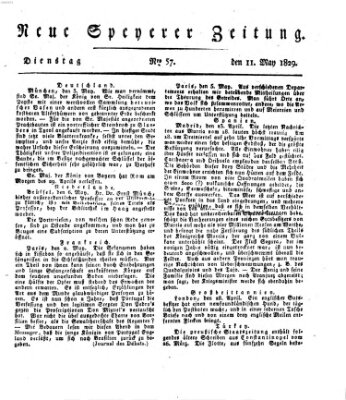 Neue Speyerer Zeitung Montag 11. Mai 1829