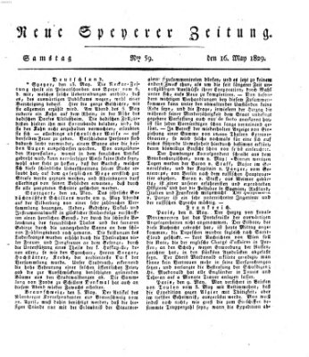 Neue Speyerer Zeitung Samstag 16. Mai 1829