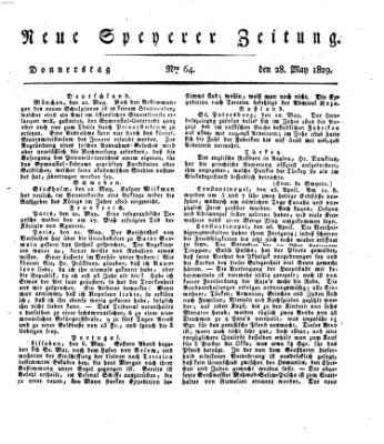 Neue Speyerer Zeitung Donnerstag 28. Mai 1829