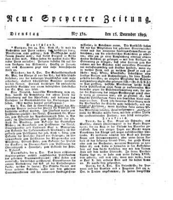 Neue Speyerer Zeitung Dienstag 15. Dezember 1829