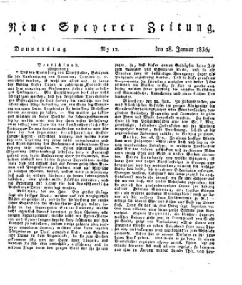 Neue Speyerer Zeitung Donnerstag 28. Januar 1830