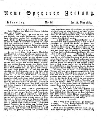 Neue Speyerer Zeitung Dienstag 11. Mai 1830