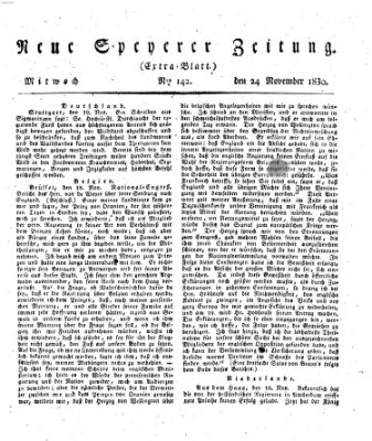 Neue Speyerer Zeitung Mittwoch 24. November 1830