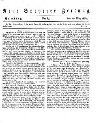 Neue Speyerer Zeitung Samstag 14. Mai 1831