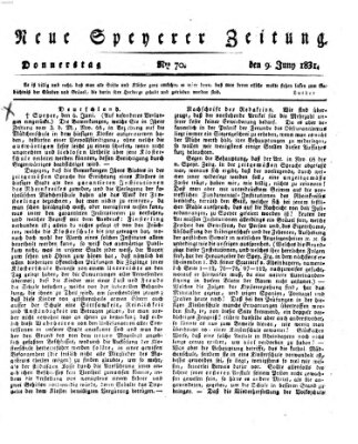 Neue Speyerer Zeitung Donnerstag 9. Juni 1831