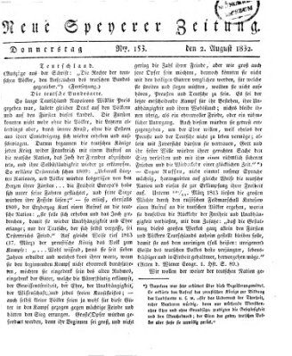 Neue Speyerer Zeitung Donnerstag 2. August 1832