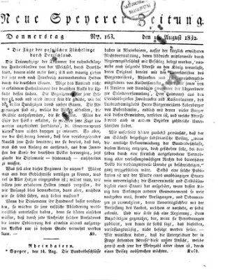 Neue Speyerer Zeitung Donnerstag 16. August 1832