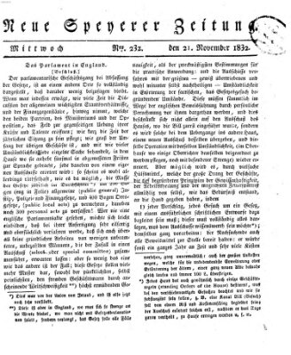 Neue Speyerer Zeitung Mittwoch 21. November 1832