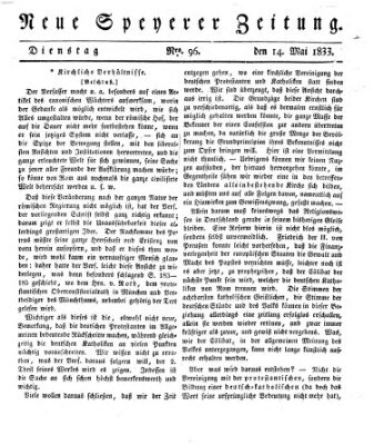 Neue Speyerer Zeitung Dienstag 14. Mai 1833