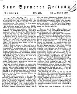 Neue Speyerer Zeitung Sonntag 4. August 1833