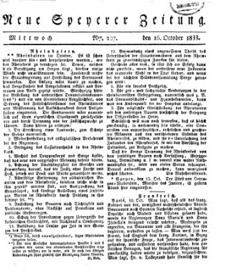 Neue Speyerer Zeitung Mittwoch 16. Oktober 1833