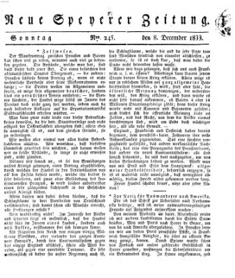 Neue Speyerer Zeitung Sonntag 8. Dezember 1833