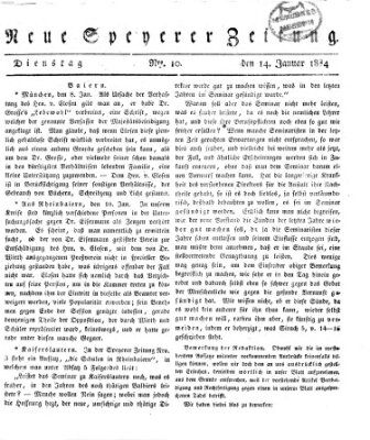 Neue Speyerer Zeitung Dienstag 14. Januar 1834