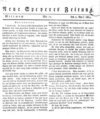 Neue Speyerer Zeitung Mittwoch 9. April 1834