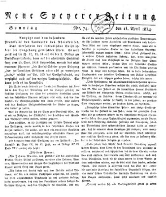 Neue Speyerer Zeitung Sonntag 13. April 1834