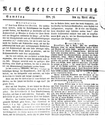 Neue Speyerer Zeitung Samstag 19. April 1834