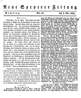 Neue Speyerer Zeitung Samstag 3. Mai 1834