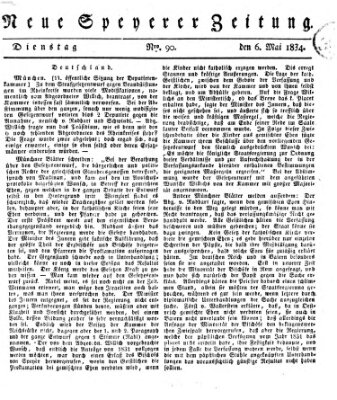 Neue Speyerer Zeitung Dienstag 6. Mai 1834