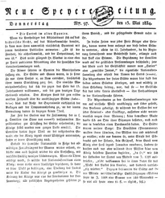 Neue Speyerer Zeitung Donnerstag 15. Mai 1834