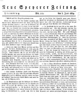 Neue Speyerer Zeitung Dienstag 3. Juni 1834