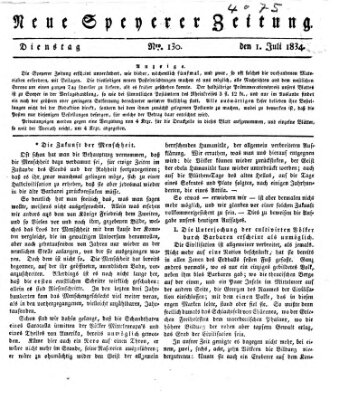 Neue Speyerer Zeitung Dienstag 1. Juli 1834