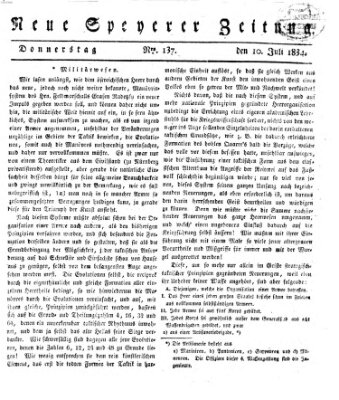 Neue Speyerer Zeitung Donnerstag 10. Juli 1834