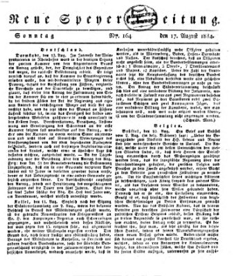 Neue Speyerer Zeitung Sonntag 17. August 1834